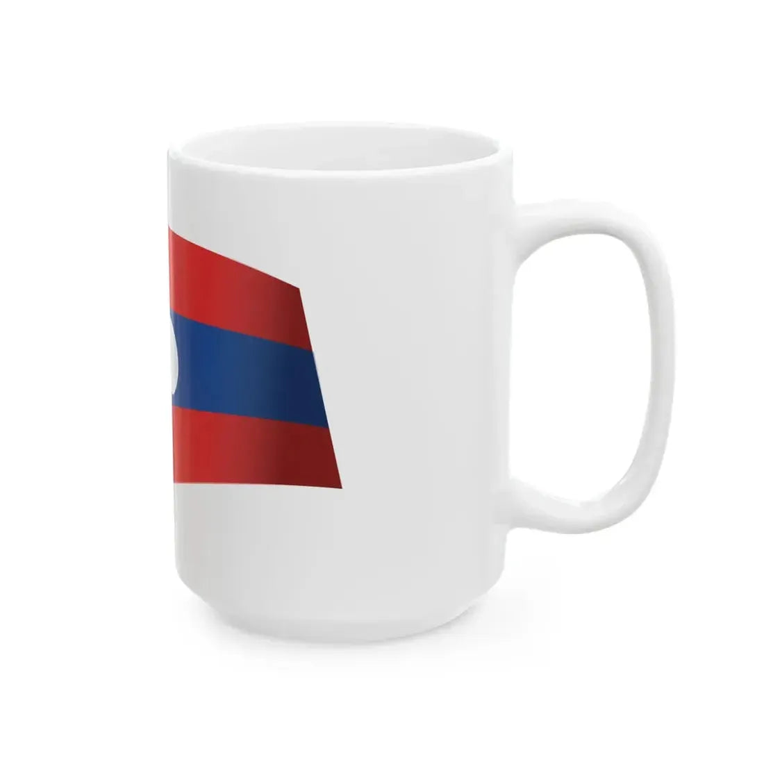 Laos Flag - iconic waving (Laos) White Coffee Mug - Go Mug Yourself