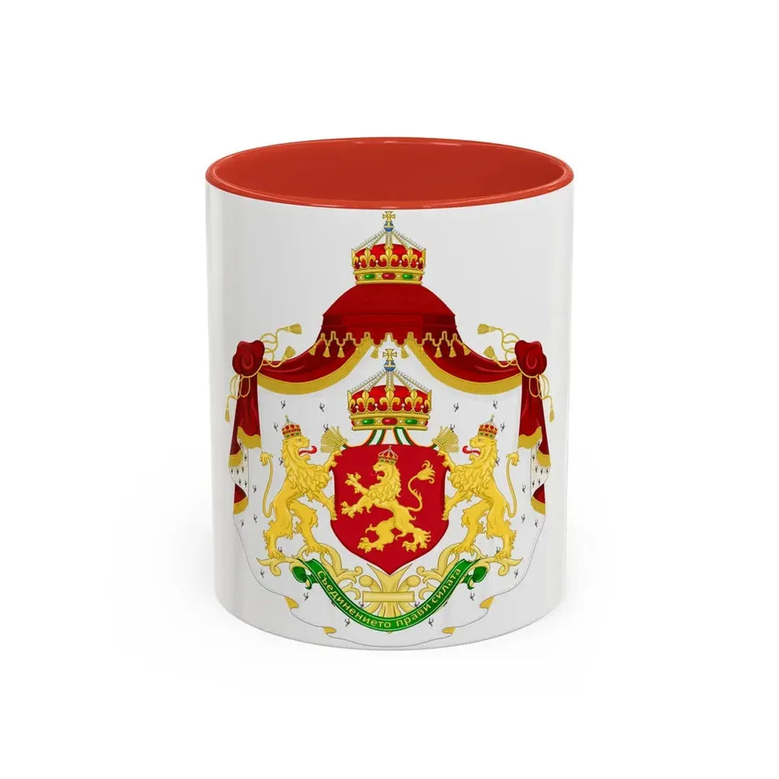 Larger State Achievement of Bulgaria 1908-1946 - Accent Coffee Mug 11oz Red - Go Mug Yourself