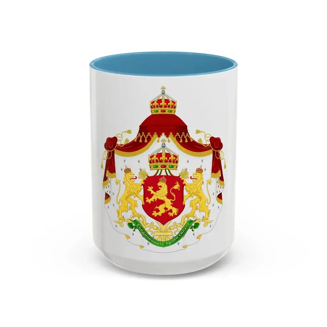 Larger State Achievement of Bulgaria 1908-1946 - Accent Coffee Mug 15oz Light Blue - Go Mug Yourself