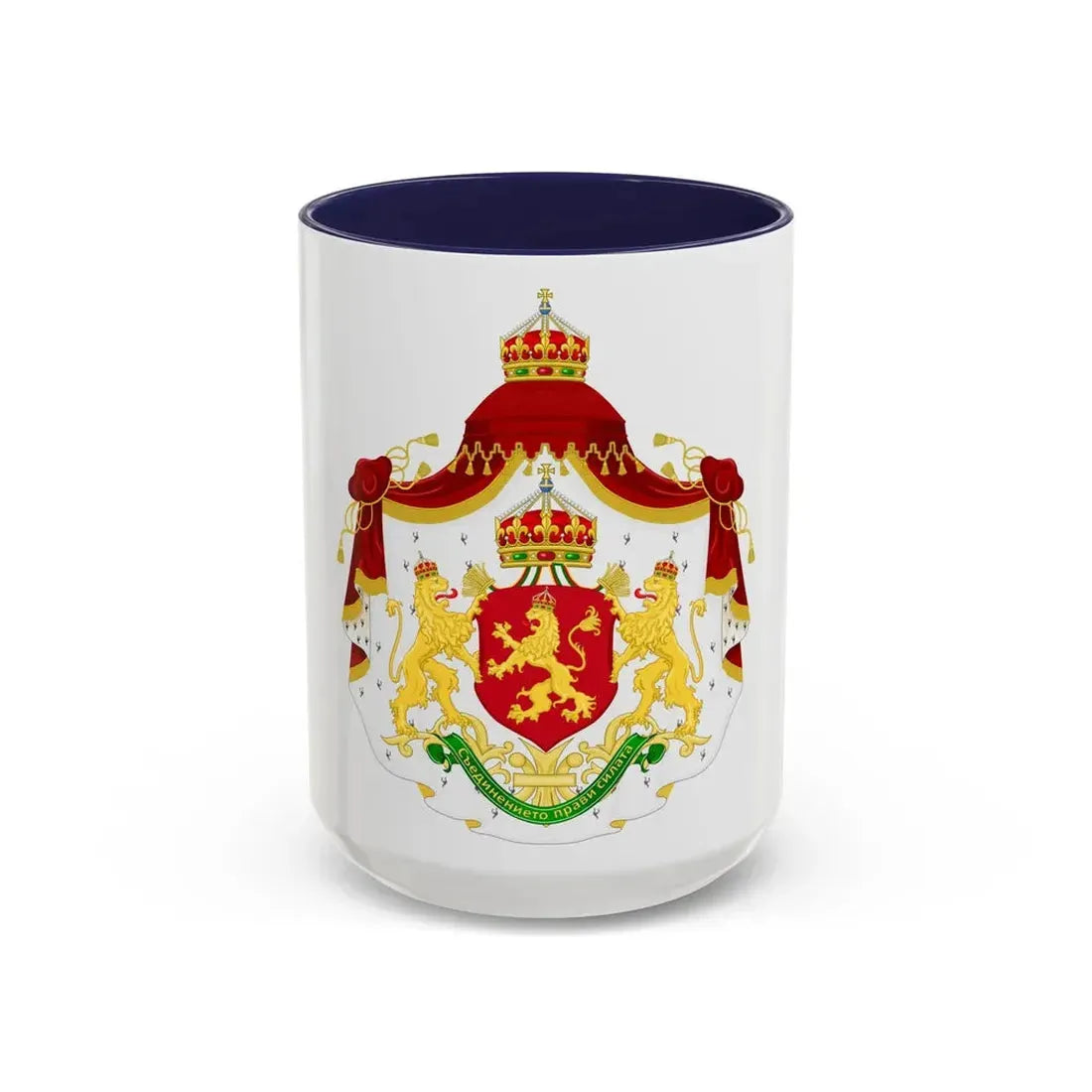 Larger State Achievement of Bulgaria 1908-1946 - Accent Coffee Mug 15oz Navy - Go Mug Yourself