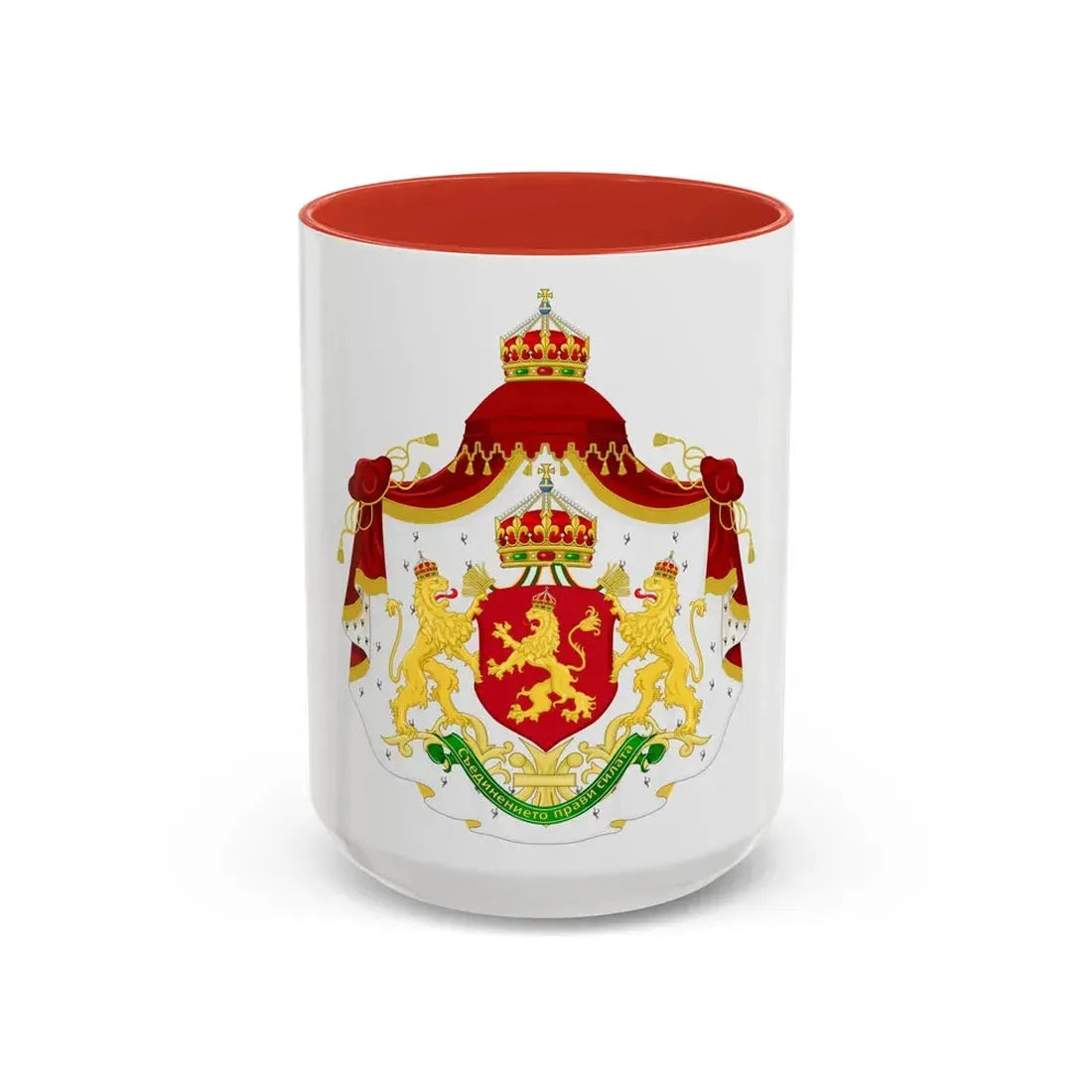 Larger State Achievement of Bulgaria 1908-1946 - Accent Coffee Mug 15oz Red - Go Mug Yourself
