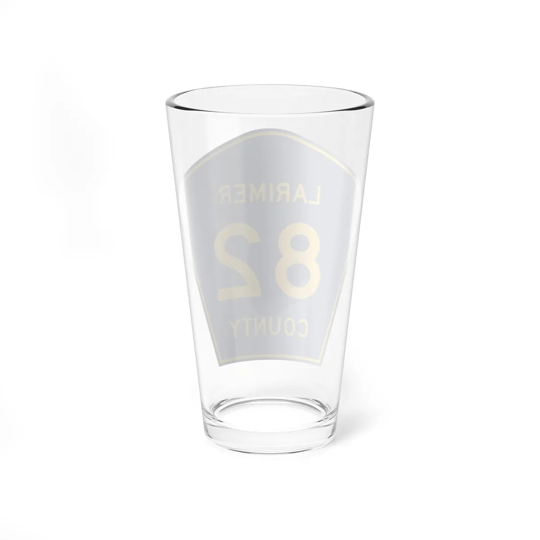 Larimer County 82 (Colorado) (Road Sign) Pint Glss 16oz - Go Mug Yourself