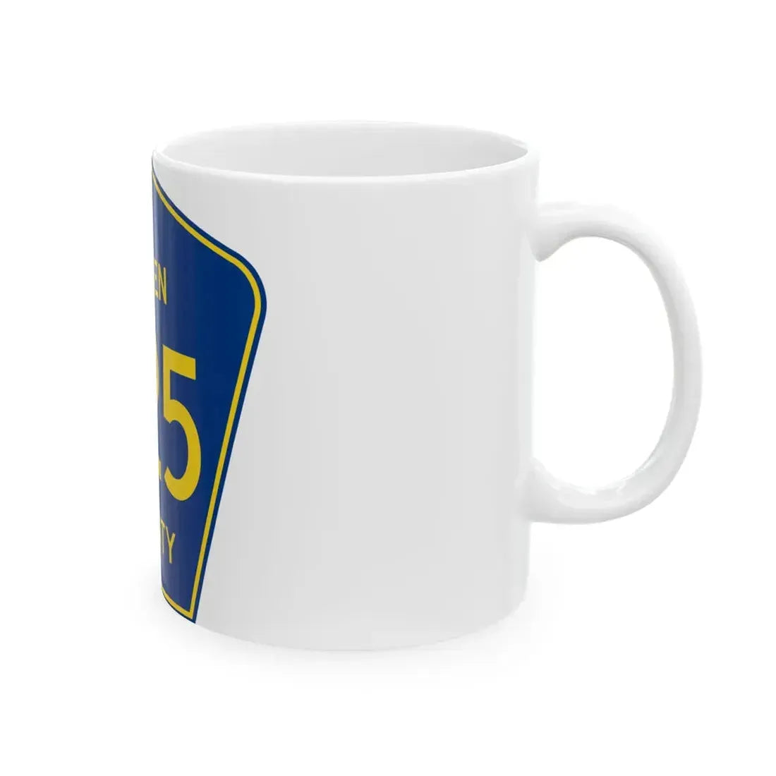 Lassen County A25 (California) (Road Sign) White Coffee Mug - Go Mug Yourself