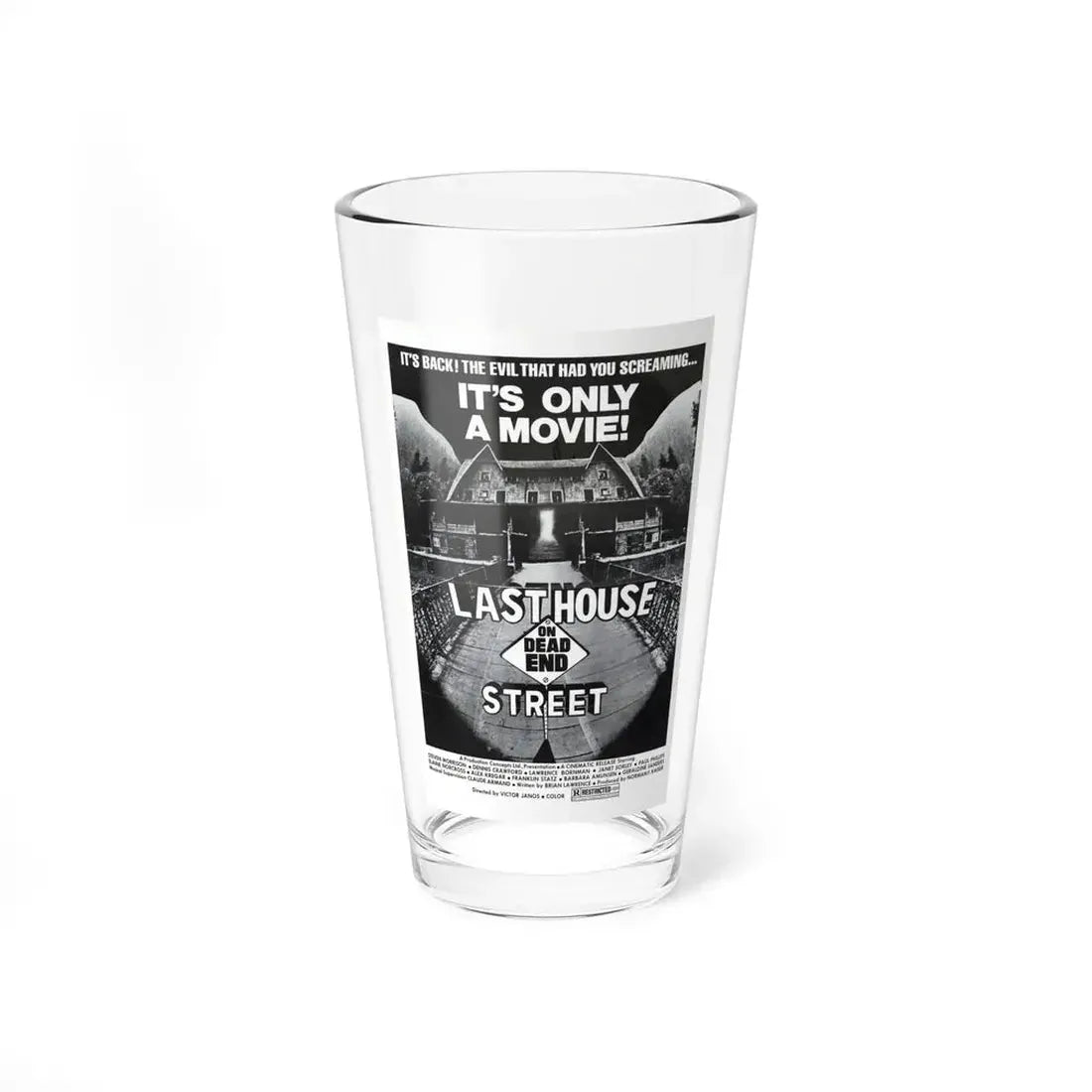 LAST HOUSE ON DEAD END STREET 1973 Movie Poster - Pint Glass 16oz 16oz - Go Mug Yourself
