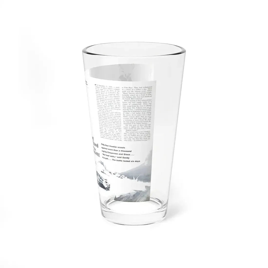 Last Stand at the Arikaree, True Adventures , August 1966 - Pint Glass 16oz - Go Mug Yourself