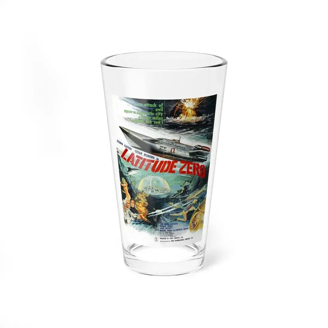 LATITUDE ZERO 1969 Movie Poster - Pint Glass 16oz 16oz - Go Mug Yourself