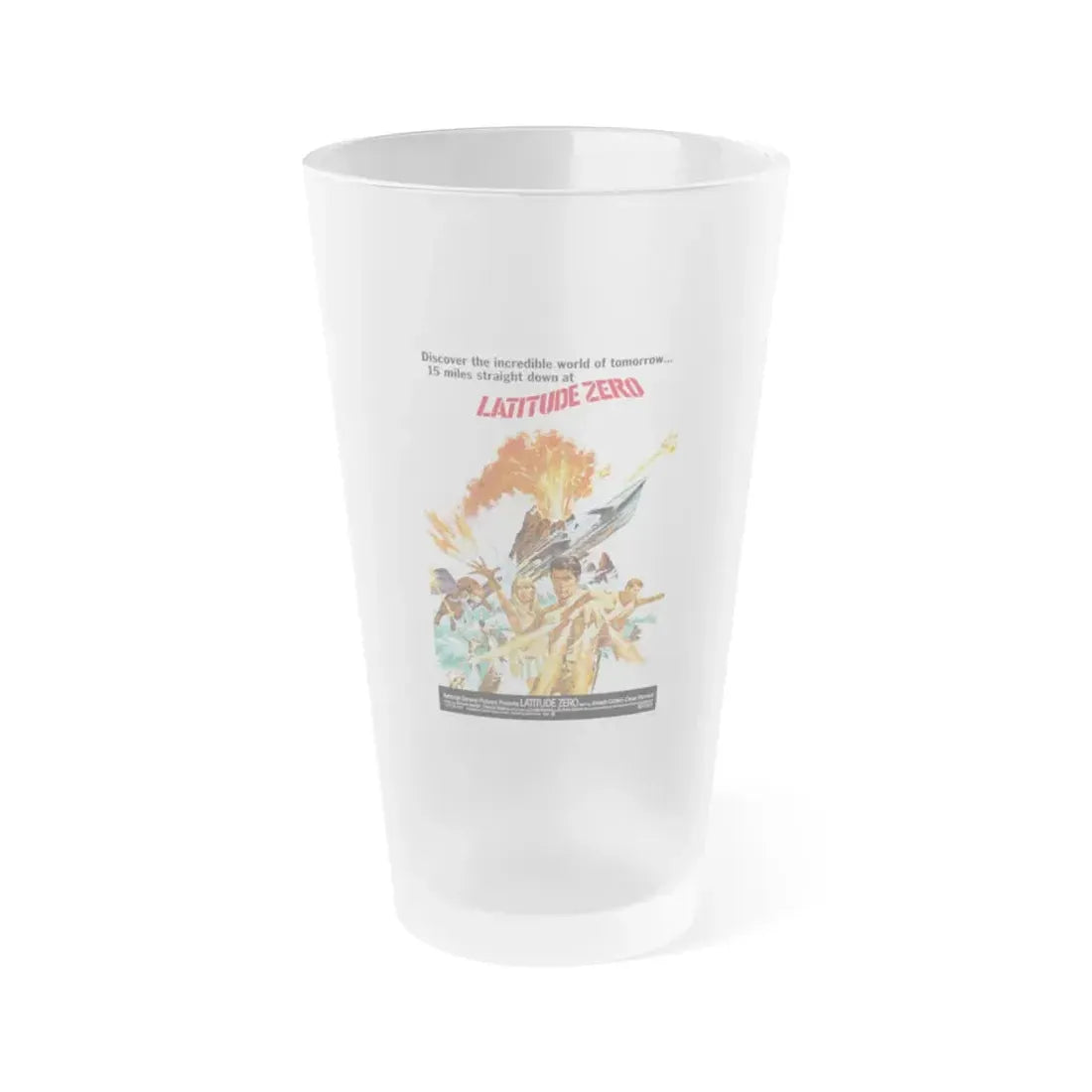 LATITUDE ZERO (2) 1969 Movie Poster - Frosted Pint Glass 16oz 16oz Frosted - Go Mug Yourself