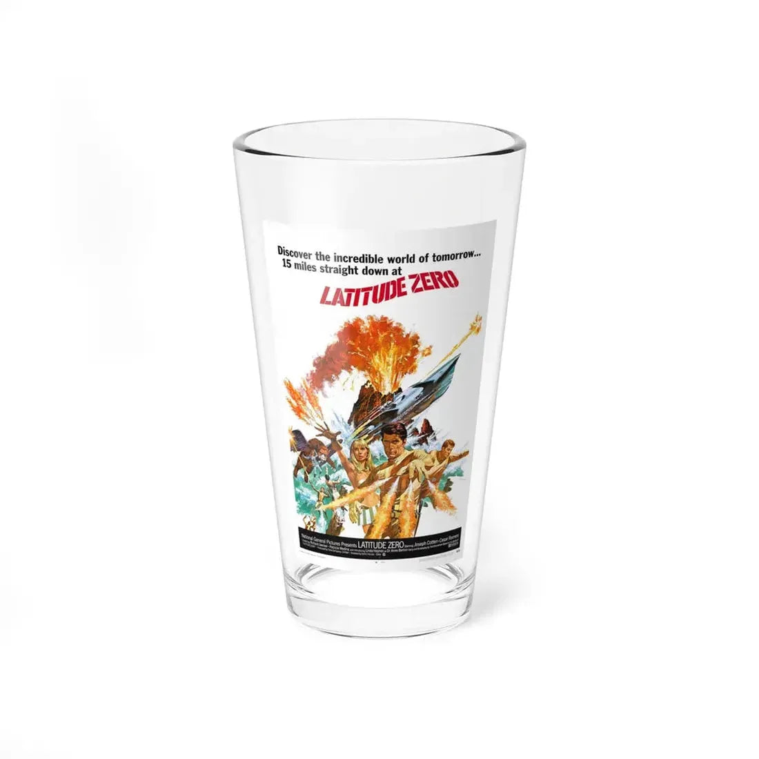 LATITUDE ZERO (2) 1969 Movie Poster - Pint Glass 16oz 16oz - Go Mug Yourself