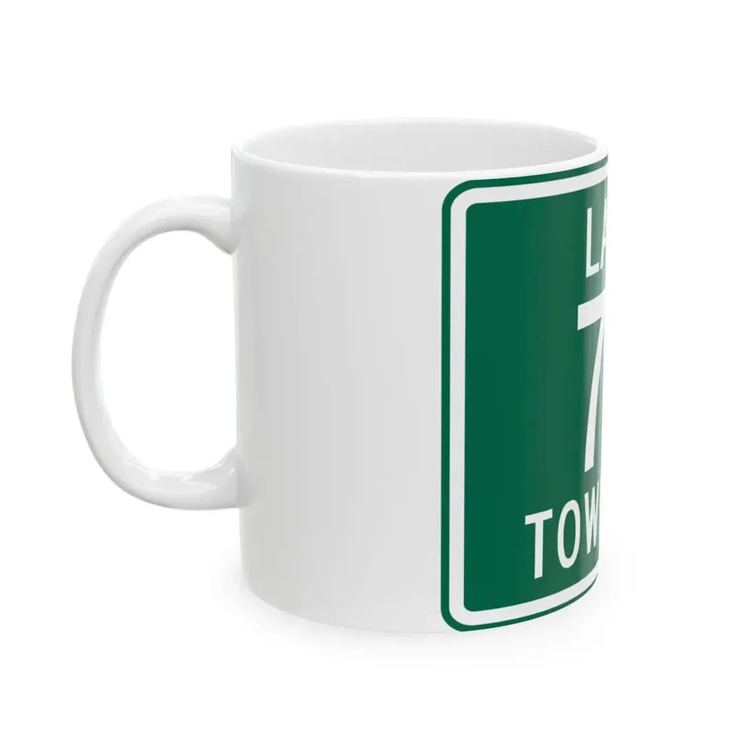 Latty Township Route 76 Paulding County Ohio (Ohio) (Road Sign) White Coffee Mug - Go Mug Yourself