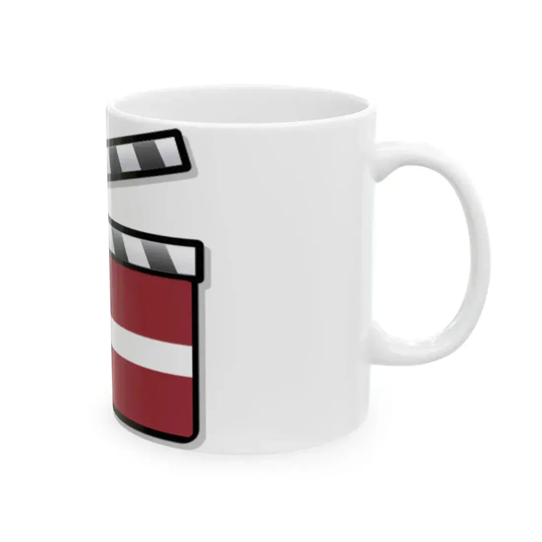Latvia film clapperboard (Latvia) White Coffee Mug - Go Mug Yourself