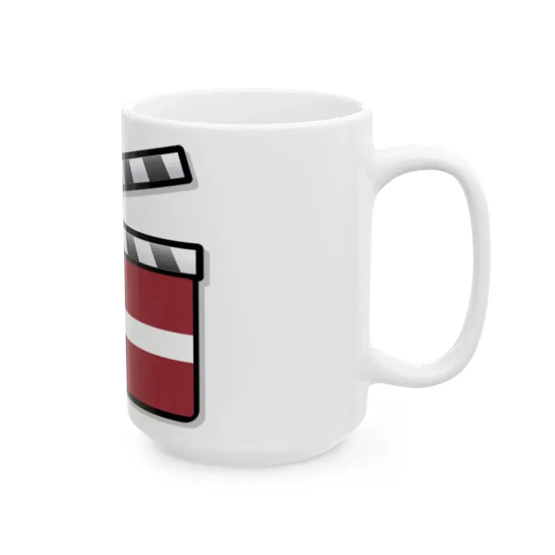 Latvia film clapperboard (Latvia) White Coffee Mug - Go Mug Yourself