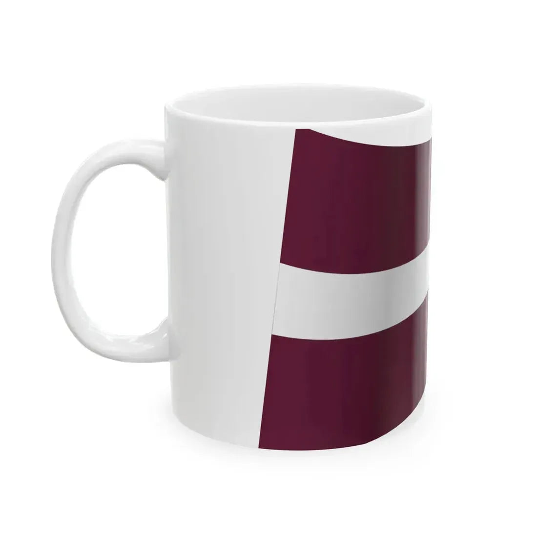 Latvia Flag - iconic waving (Latvia) White Coffee Mug - Go Mug Yourself