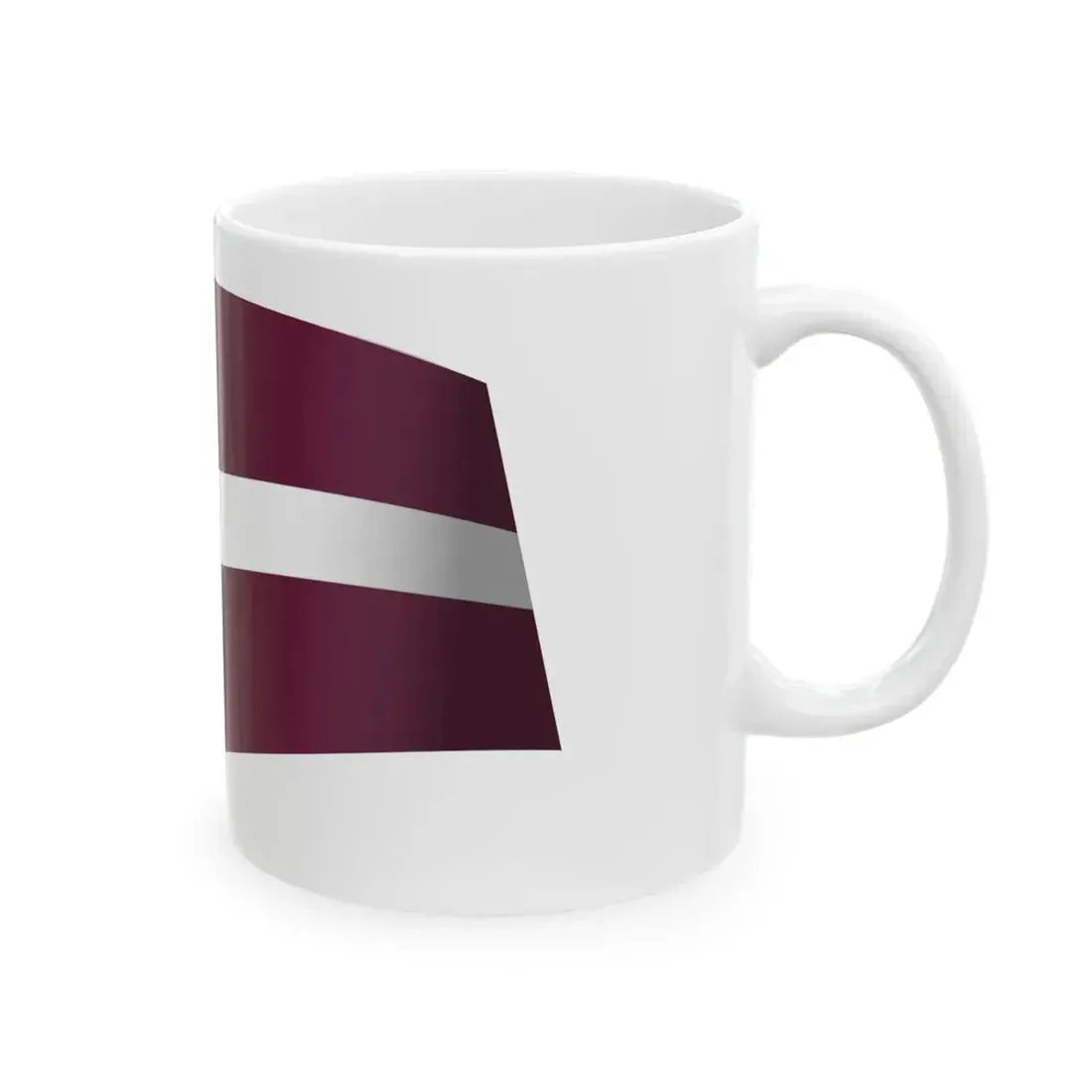 Latvia Flag - iconic waving (Latvia) White Coffee Mug - Go Mug Yourself