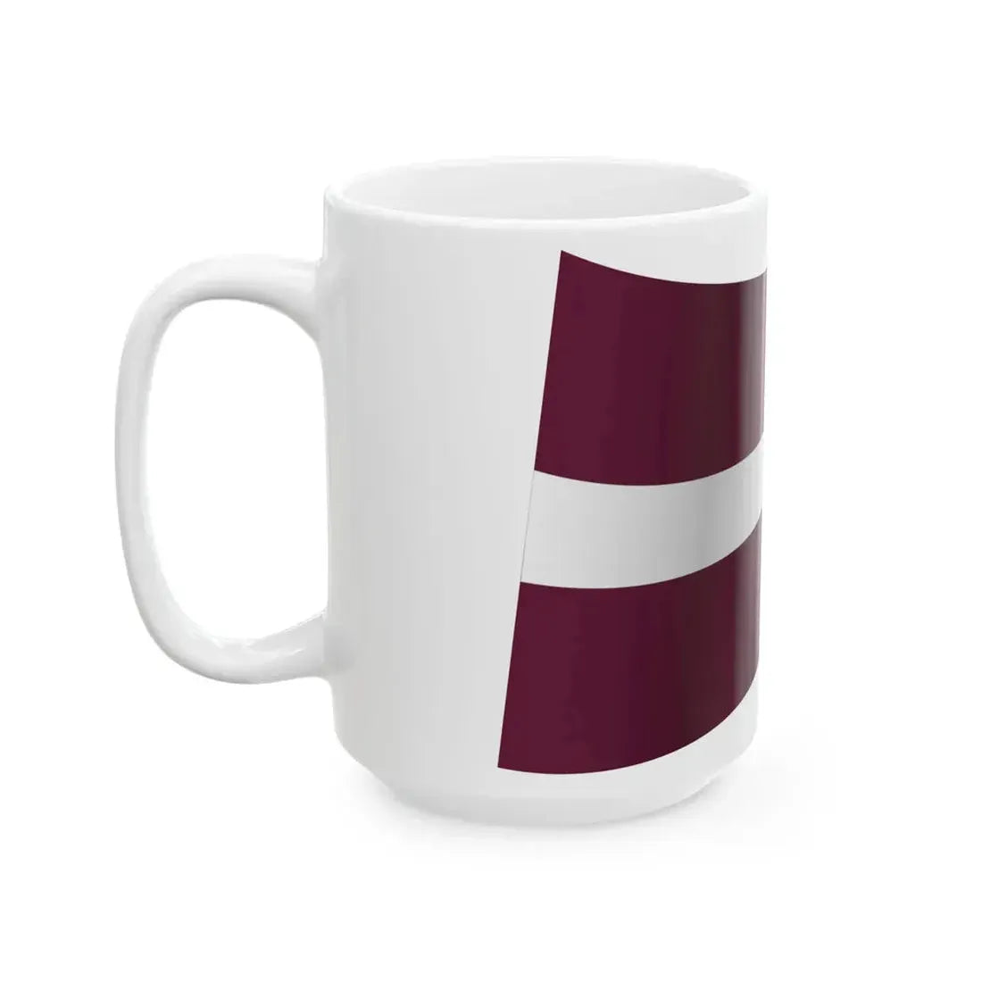 Latvia Flag - iconic waving (Latvia) White Coffee Mug - Go Mug Yourself