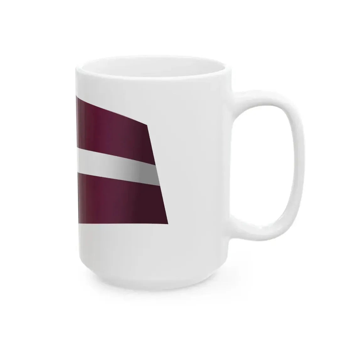 Latvia Flag - iconic waving (Latvia) White Coffee Mug - Go Mug Yourself