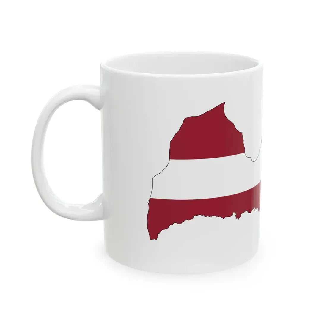Latvia-Flagmap (Latvia) White Coffee Mug - Go Mug Yourself