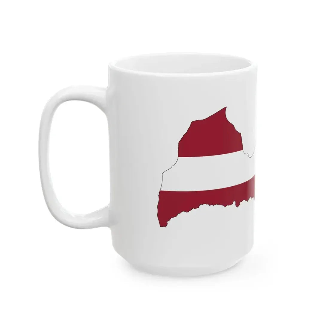 Latvia-Flagmap (Latvia) White Coffee Mug - Go Mug Yourself