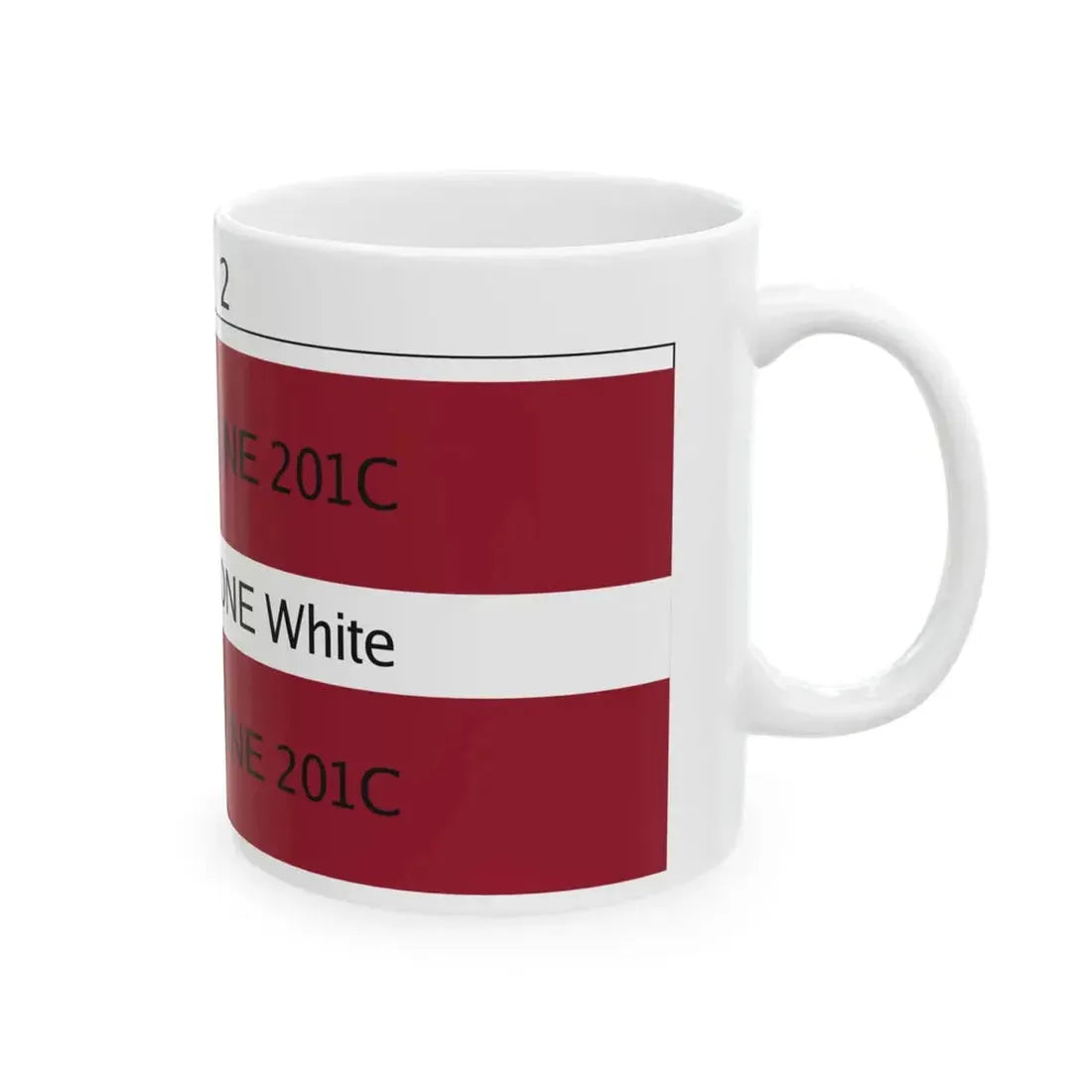 Latvijas karogs proporcijas 2 (Latvia) White Coffee Mug - Go Mug Yourself