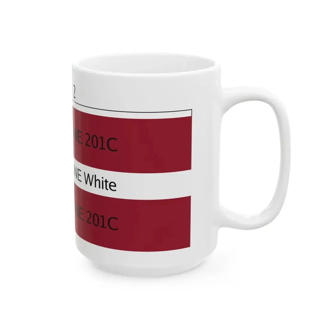 Latvijas karogs proporcijas 2 (Latvia) White Coffee Mug - Go Mug Yourself