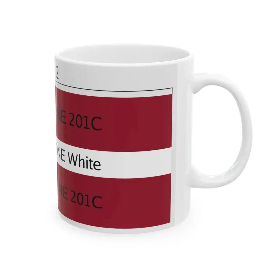 Latvijas karogs proporcijas (Latvia) White Coffee Mug - Go Mug Yourself
