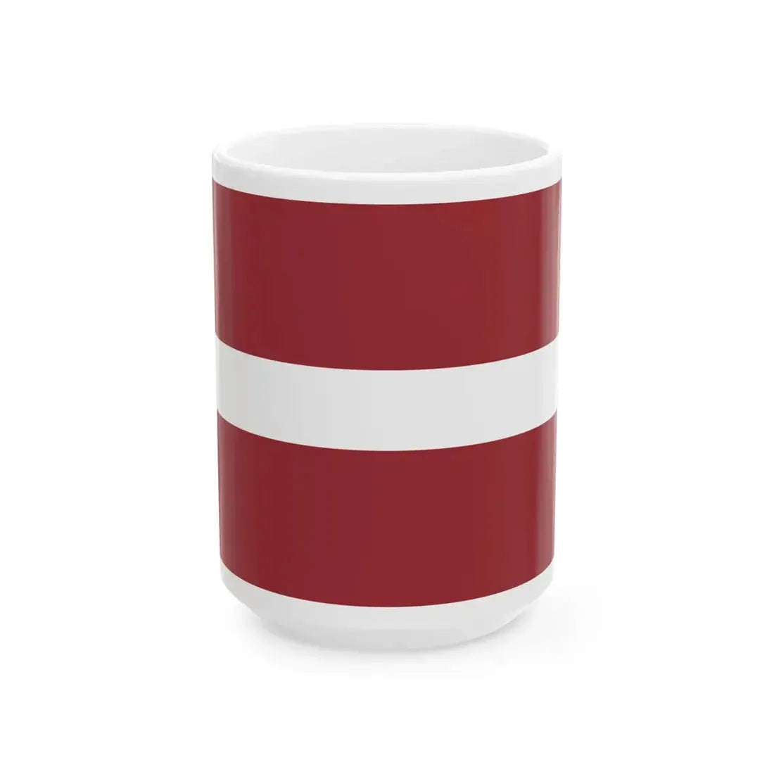 Latvijas Republika Latvia 16-9 (Latvia) White Coffee Mug 15oz - Go Mug Yourself