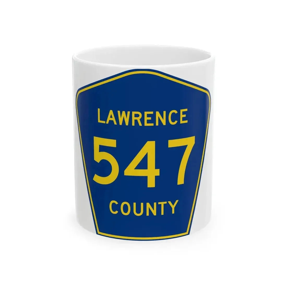 Lawrence County Route 547 AR (Arkansas) (Road Sign) White Coffee Mug 11oz - Go Mug Yourself