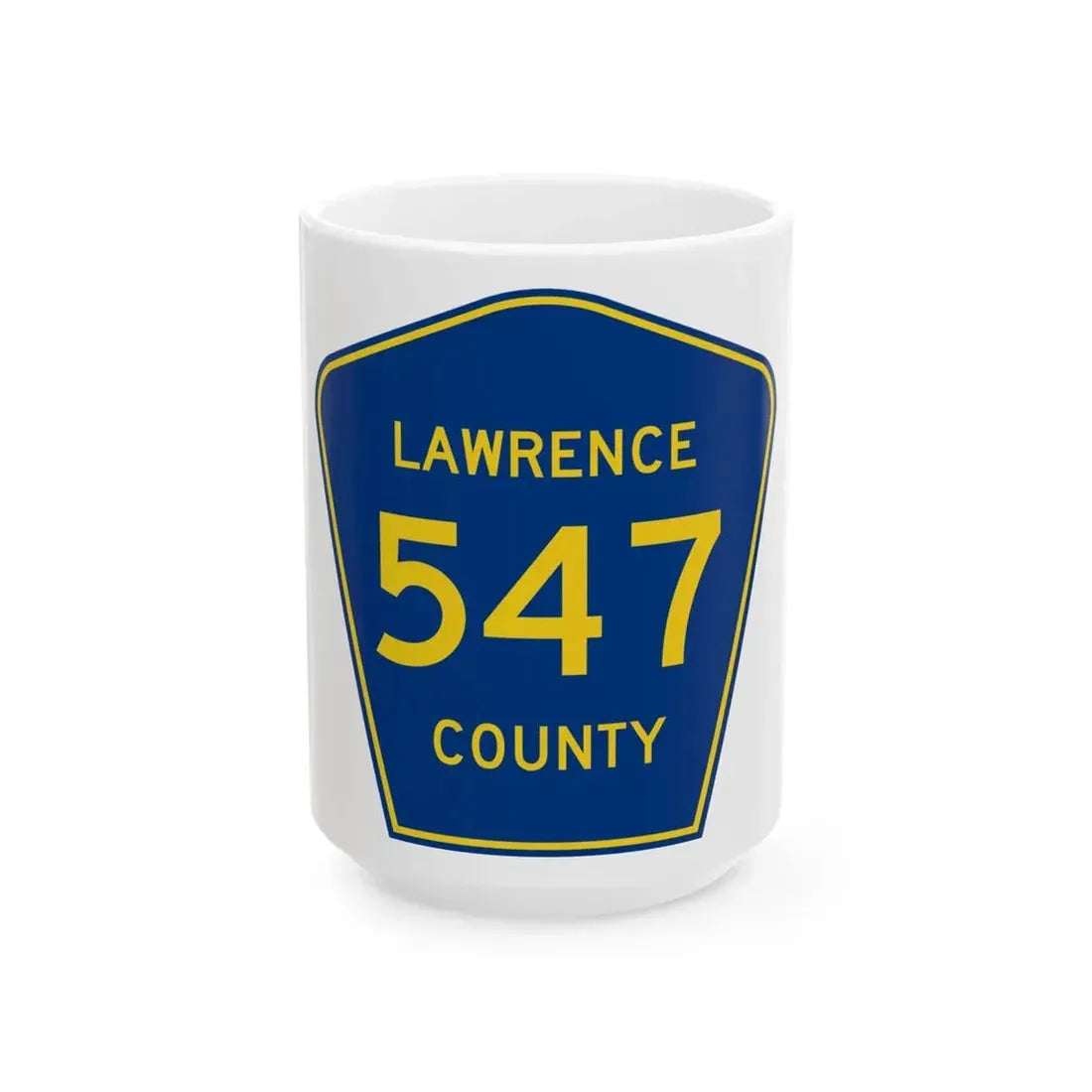 Lawrence County Route 547 AR (Arkansas) (Road Sign) White Coffee Mug 15oz - Go Mug Yourself