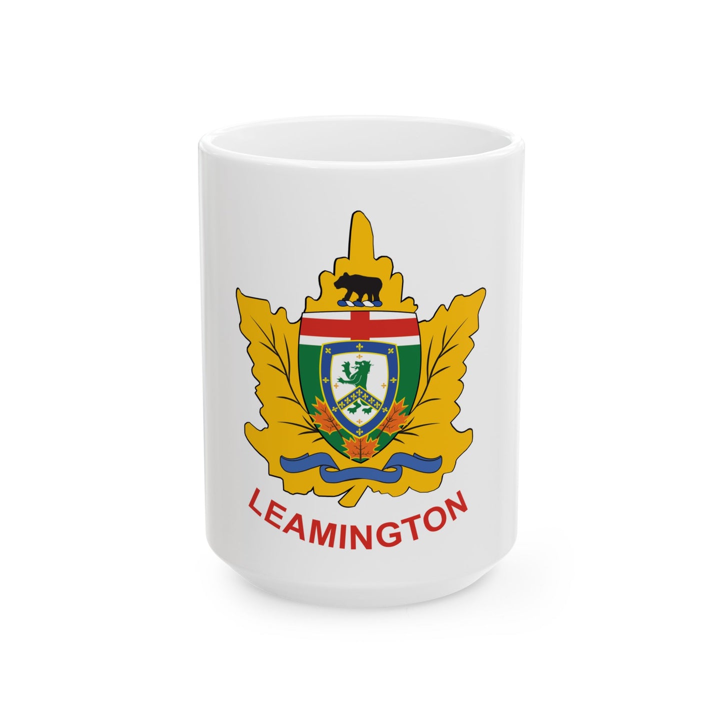 Leamington Ontario Flag (Canada) White Coffee Mug-15oz-Go Mug Yourself