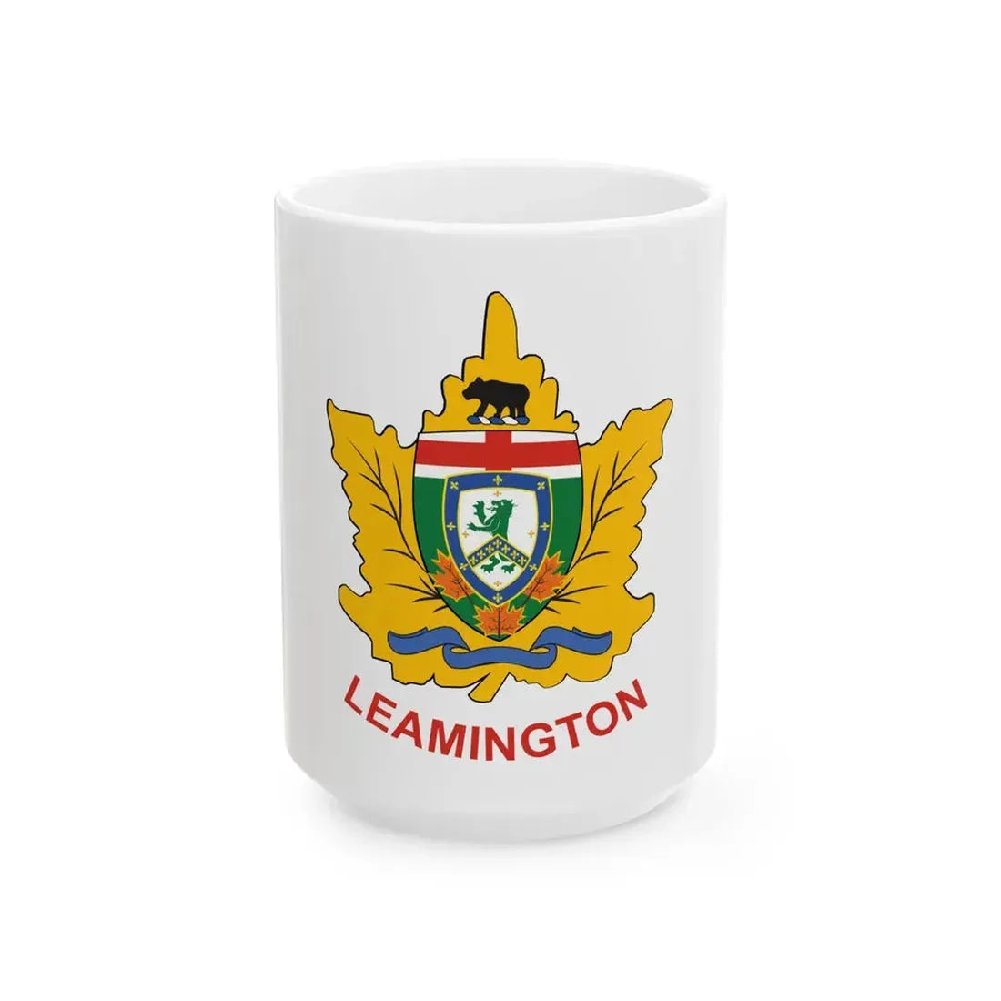 Leamington Ontario Flag (Canada) White Coffee Mug 15oz - Go Mug Yourself