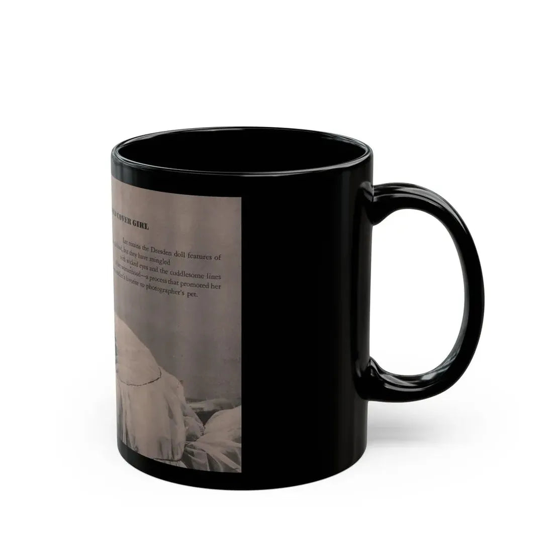 Lee Wilson #03 - Pages 3 & 4 of 4 Featuring, Lee+1 B&W Centerfold Photo & Article Cont. from Bold Pocket Mag. January '56 (Vintage Female Icon) Black Coffee Mug - Go Mug Yourself