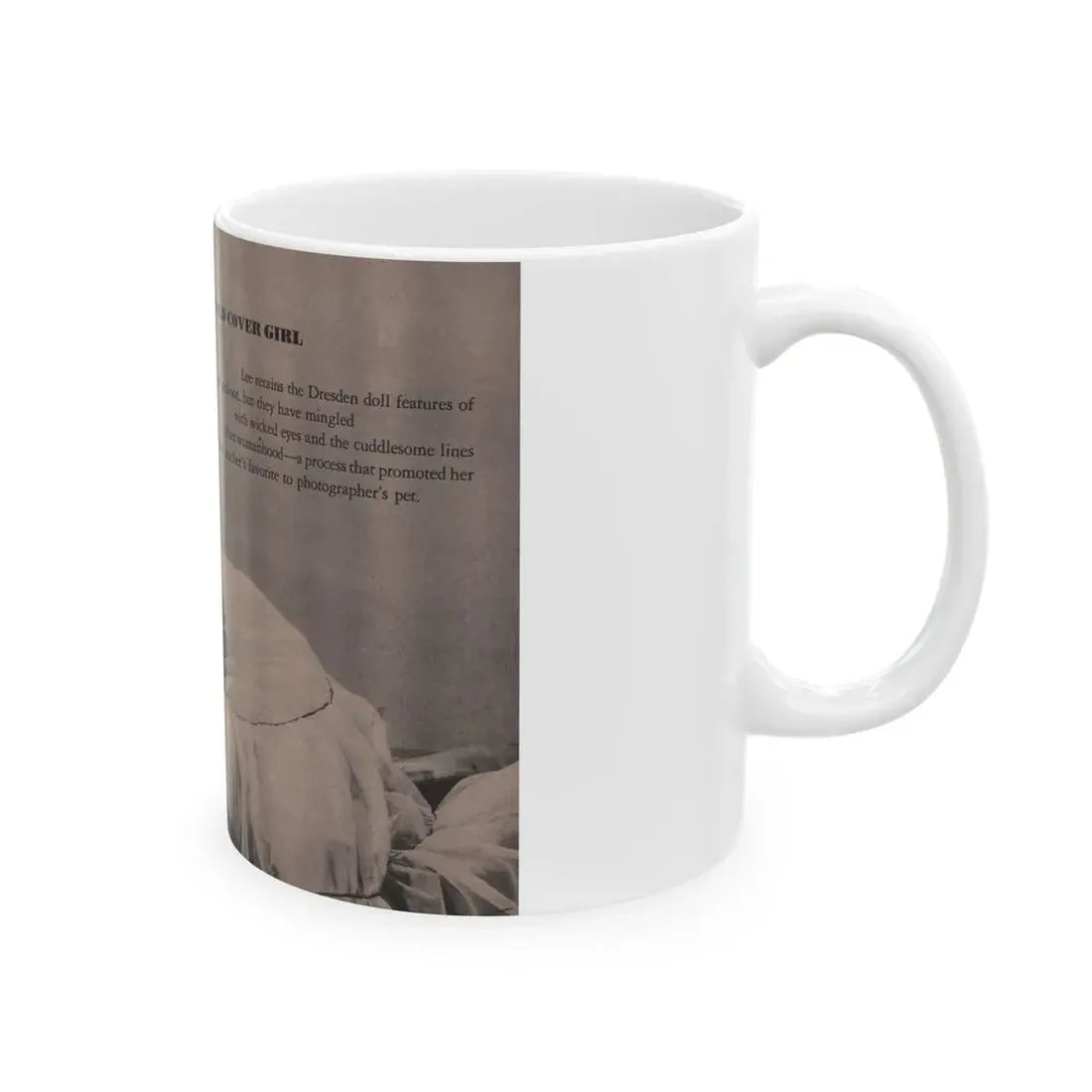 Lee Wilson #03 - Pages 3 & 4 of 4 Featuring, Lee+1 B&W Centerfold Photo & Article Cont. from Bold Pocket Mag. January '56 (Vintage Female Icon) White Coffee Mug - Go Mug Yourself