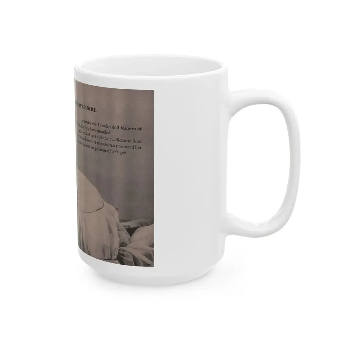 Lee Wilson #03 - Pages 3 & 4 of 4 Featuring, Lee+1 B&W Centerfold Photo & Article Cont. from Bold Pocket Mag. January '56 (Vintage Female Icon) White Coffee Mug - Go Mug Yourself