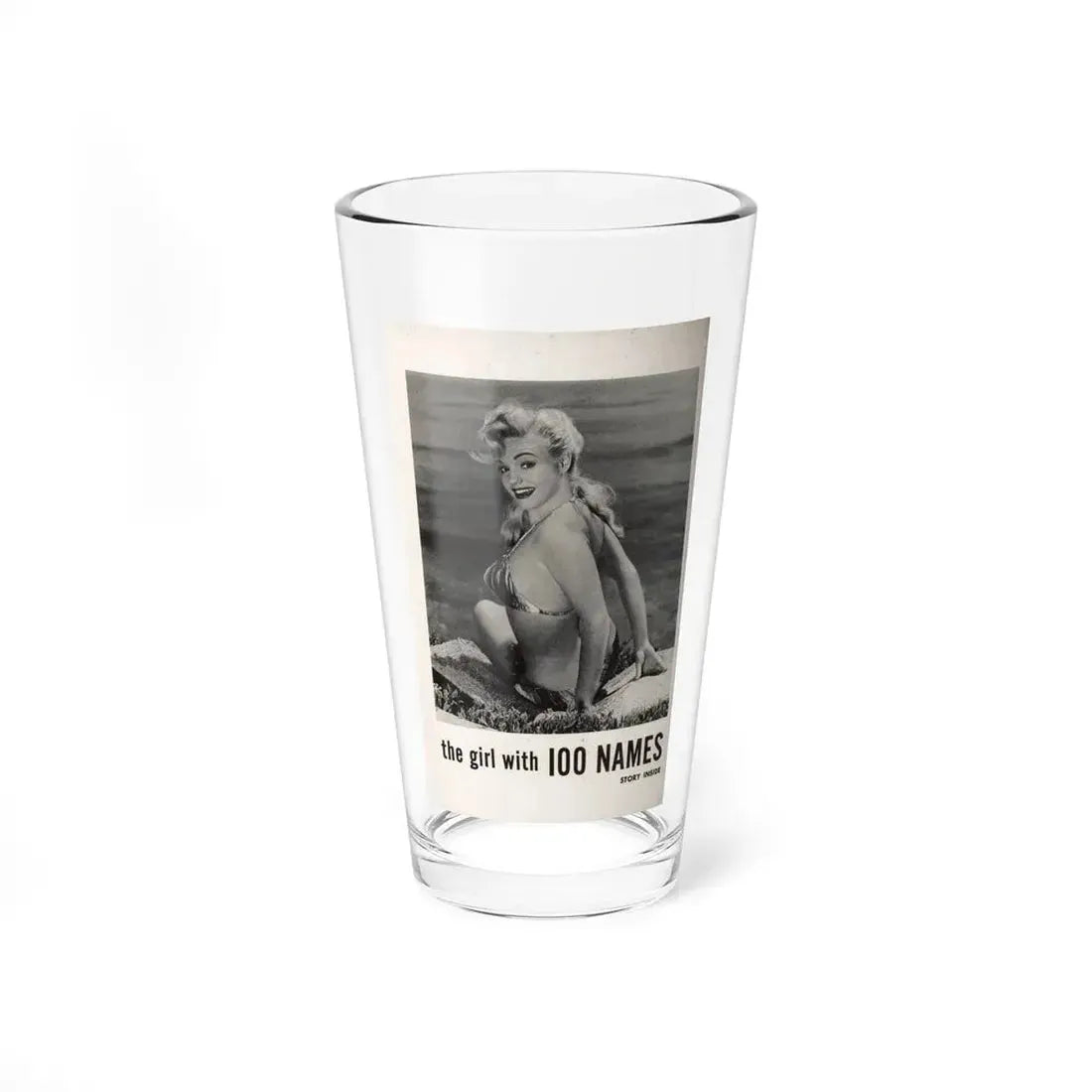 Lee Wilson #06 - Reverseside of back cover 1 B&W Photo from PHOTO Digest Mag. November '53 (Vintage Female Icon) Pint Glass 16oz 16oz - Go Mug Yourself