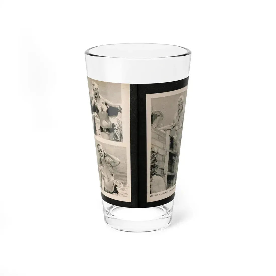 Lee Wilson #09 - Pages 4 & 5 of 7 Featuring, Lee+3 B&W Photos & Caption from PHOTO Digest Mag. November '53 (Vintage Female Icon) Pint Glass 16oz 16oz - Go Mug Yourself