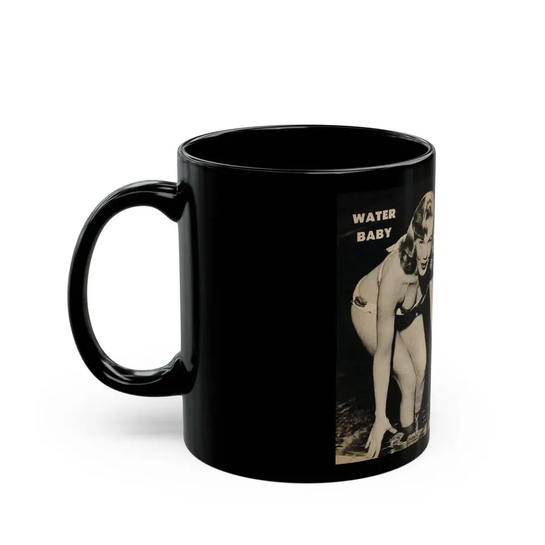 Lee Wilson #11 - Pages 1 & 2 of 5 Featuring, Lee+4 B&W Photos & Captions from TAB Digest Mag. October '54 (Vintage Female Icon) Black Coffee Mug - Go Mug Yourself