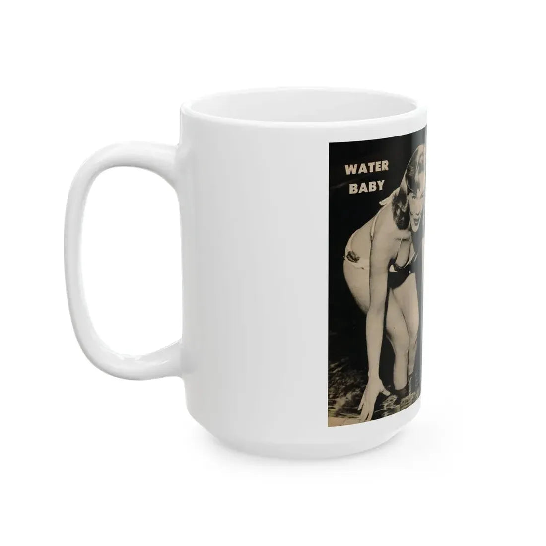 Lee Wilson #11 - Pages 1 & 2 of 5 Featuring, Lee+4 B&W Photos & Captions from TAB Digest Mag. October '54 (Vintage Female Icon) White Coffee Mug - Go Mug Yourself