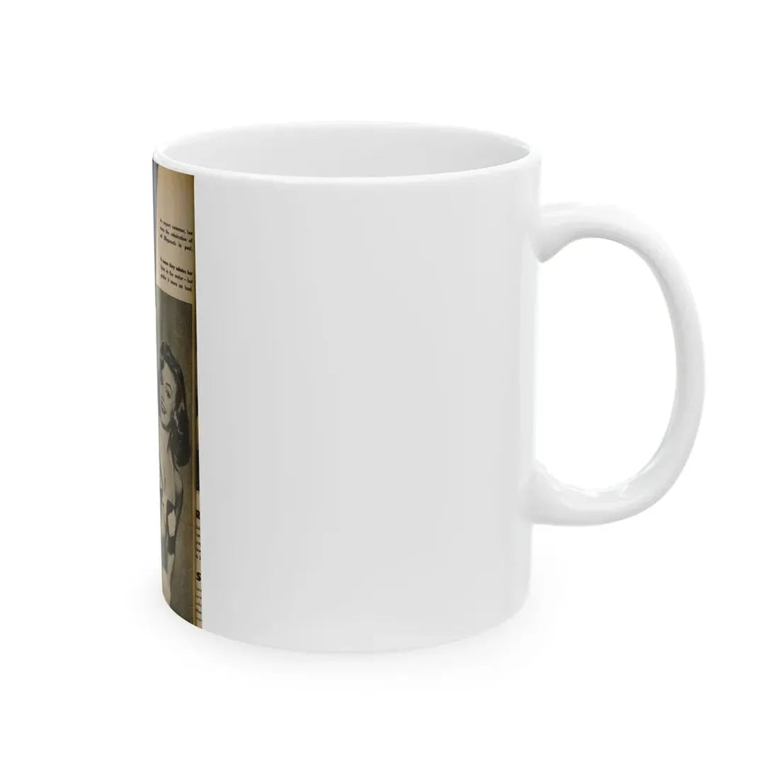 Lee Wilson #13 - Pages 5 of 5 Featuring, Lee+2 B&W Photos from TAB Digest Mag. October '54 (Vintage Female Icon) White Coffee Mug - Go Mug Yourself