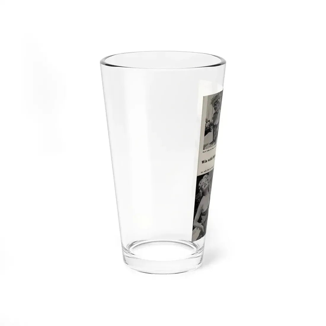Lee Wilson #19 - Pages 1 of 1 Featuring, Lee+3 B&W Photos from PICTURE SCOPE Digest Mag. May '57 (Vintage Female Icon) Pint Glass 16oz - Go Mug Yourself