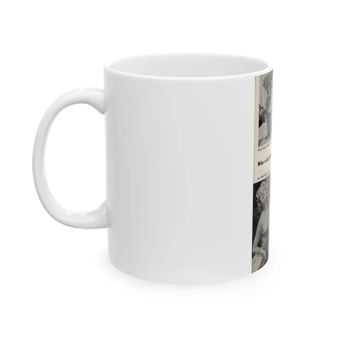 Lee Wilson #19 - Pages 1 of 1 Featuring, Lee+3 B&W Photos from PICTURE SCOPE Digest Mag. May '57 (Vintage Female Icon) White Coffee Mug - Go Mug Yourself