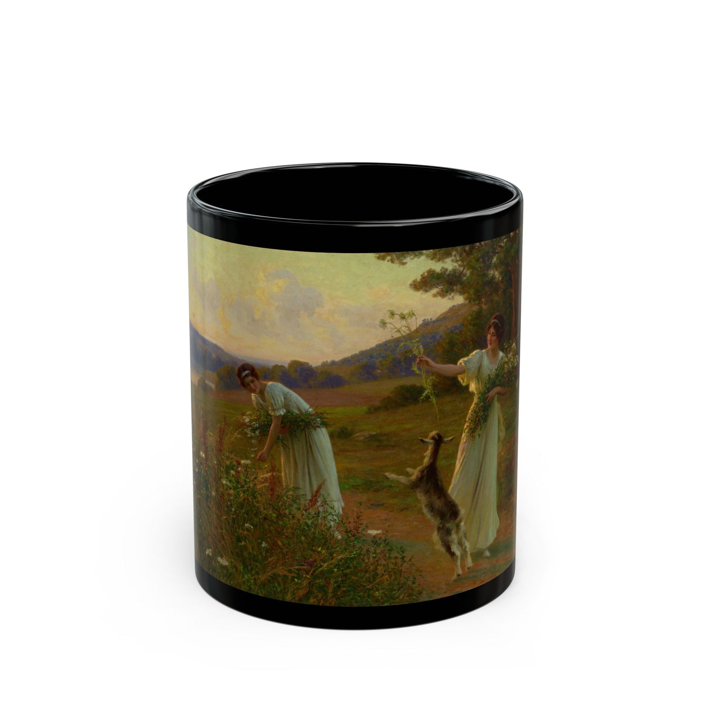 Leopold Franz Kowalski (1856-) A Summer Evening - Black Coffee Mug-11oz-Go Mug Yourself