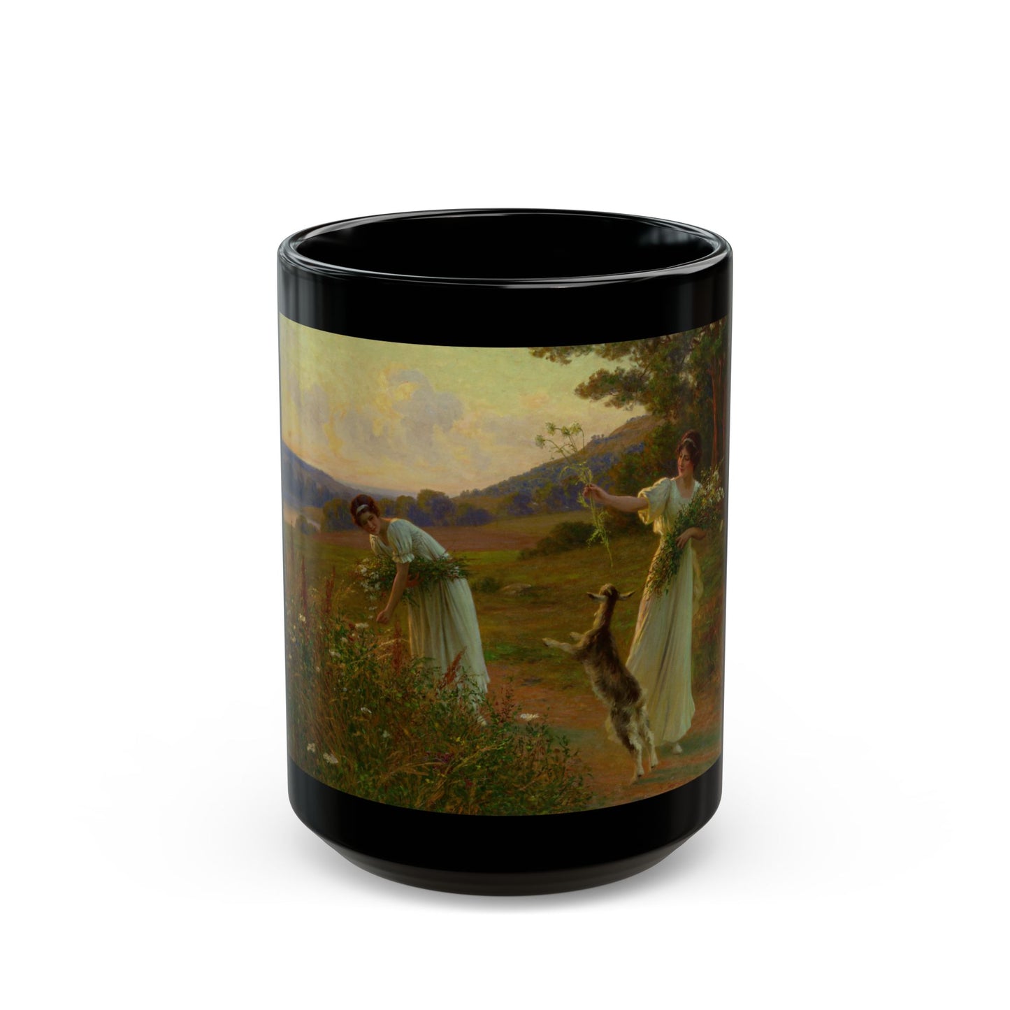 Leopold Franz Kowalski (1856-) A Summer Evening - Black Coffee Mug-15oz-Go Mug Yourself