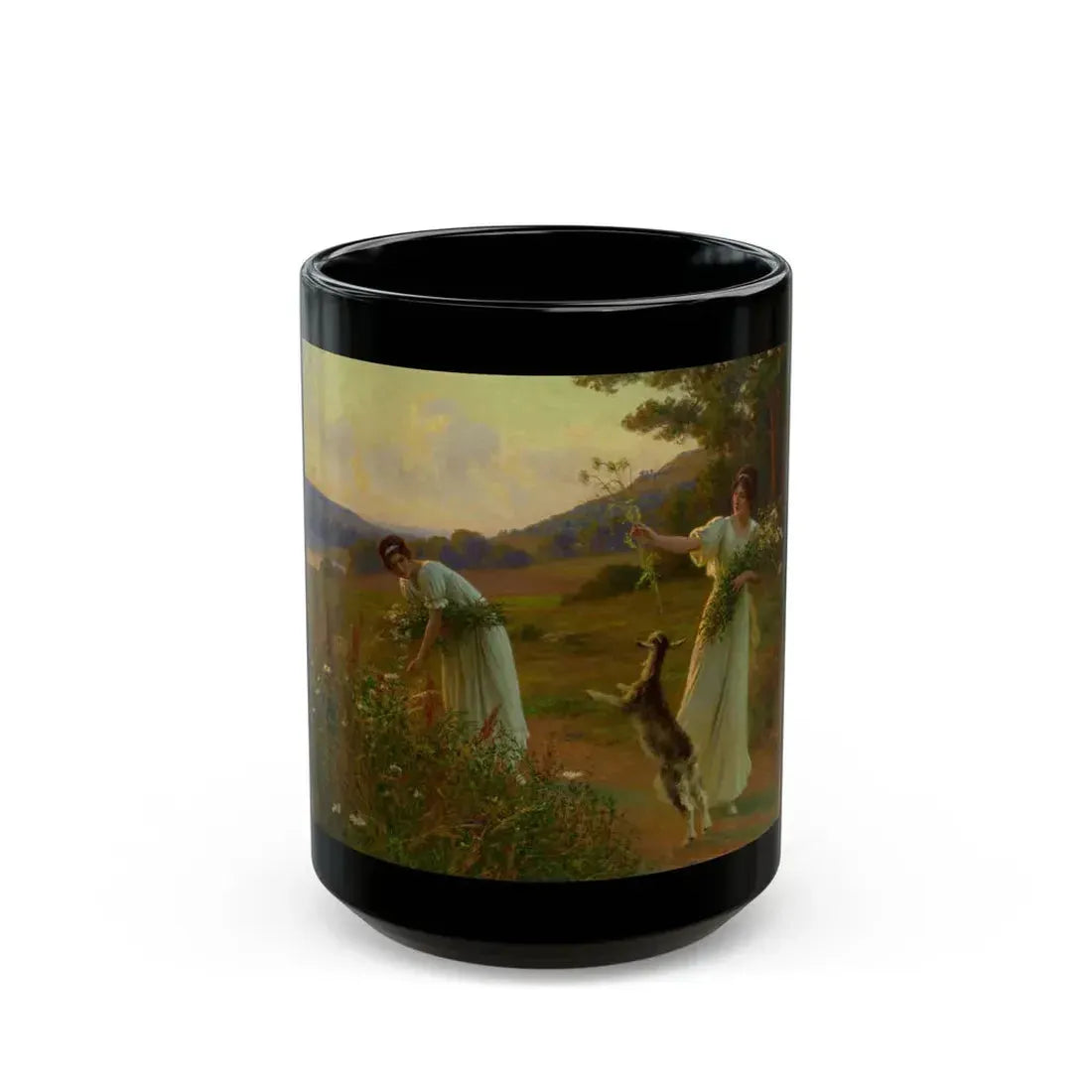 Leopold Franz Kowalski (1856-) A Summer Evening - Black Coffee Mug 15oz - Go Mug Yourself