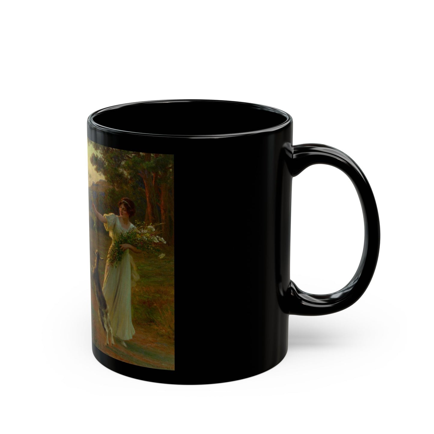 Leopold Franz Kowalski (1856-) A Summer Evening - Black Coffee Mug-Go Mug Yourself