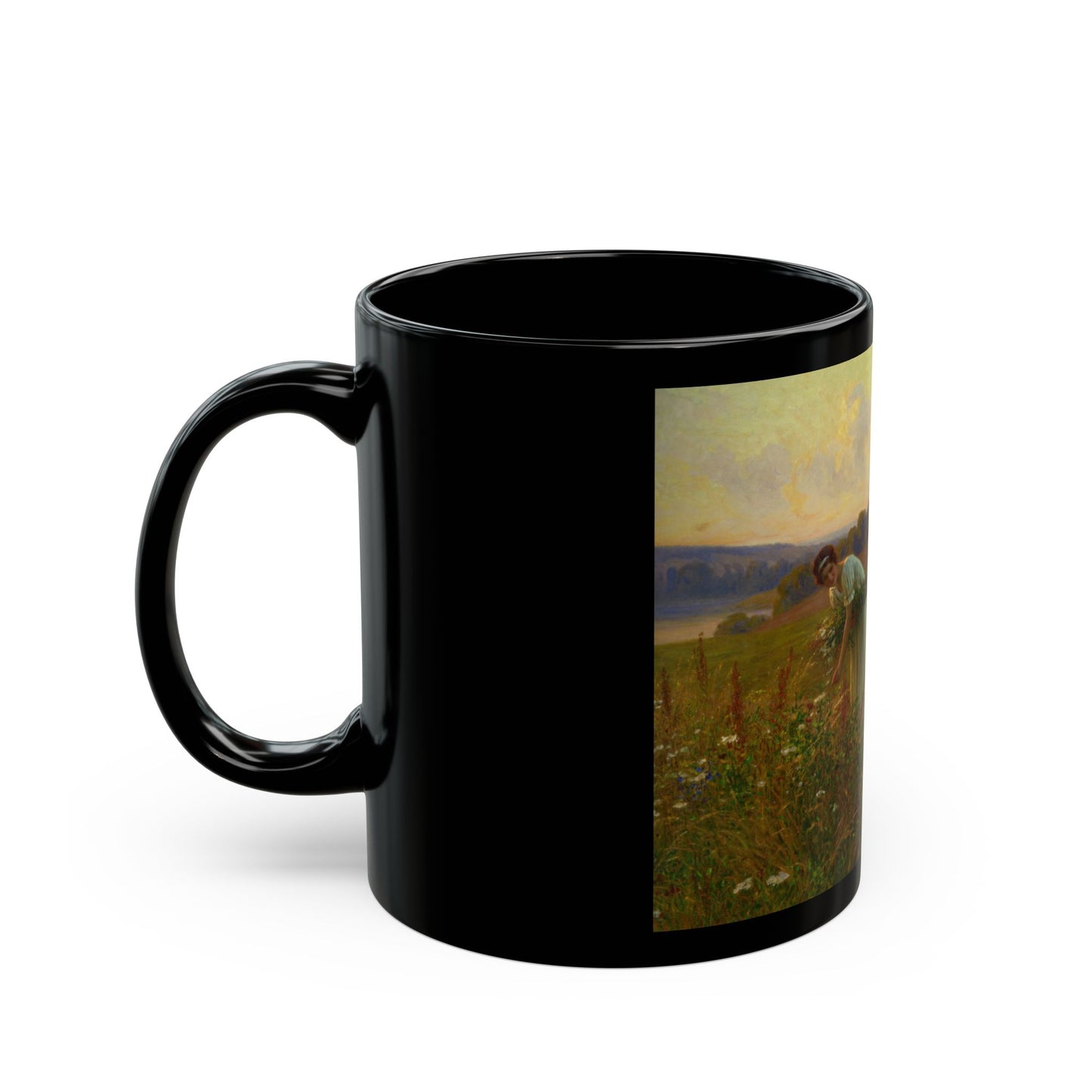 Leopold Franz Kowalski (1856-) A Summer Evening - Black Coffee Mug-Go Mug Yourself