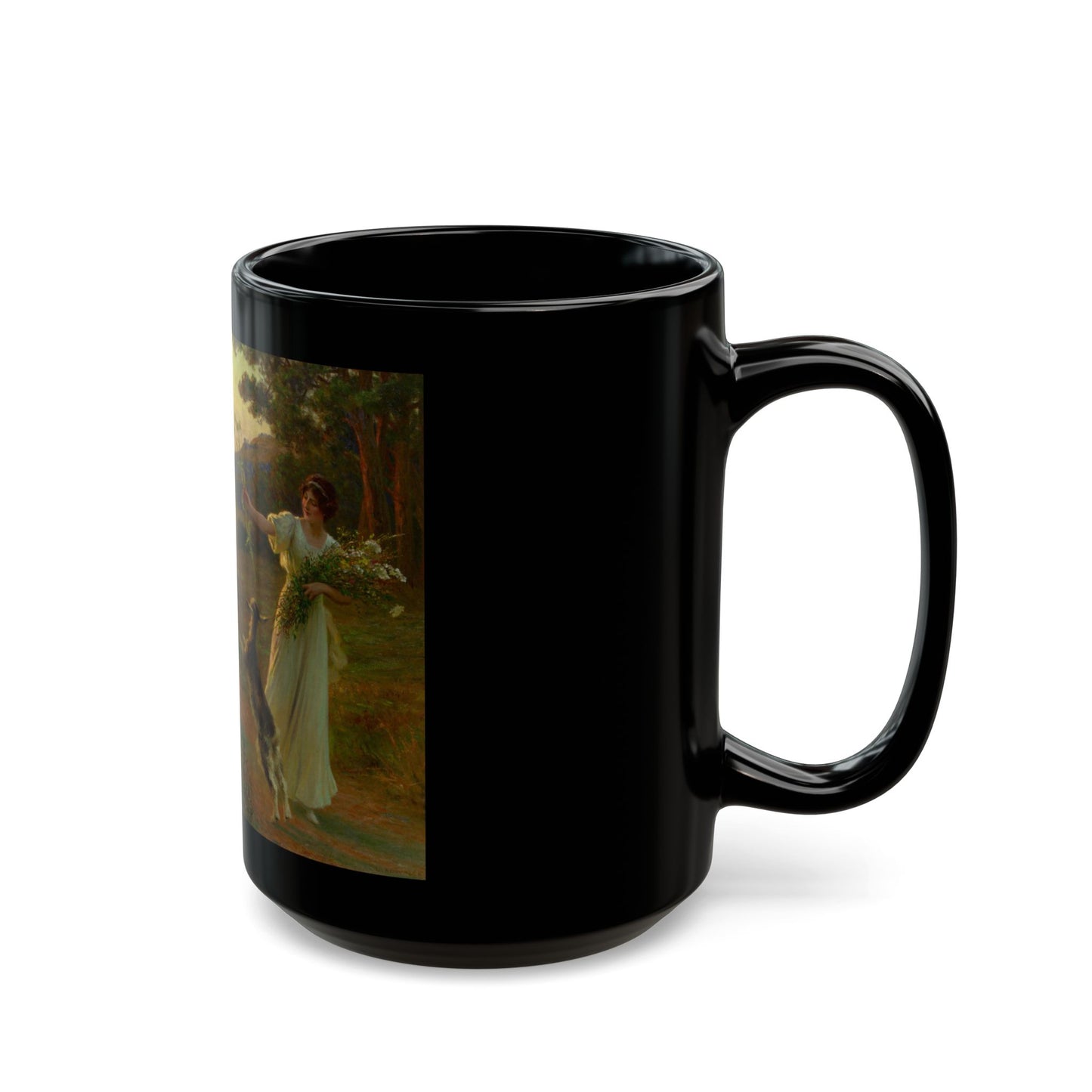 Leopold Franz Kowalski (1856-) A Summer Evening - Black Coffee Mug-Go Mug Yourself