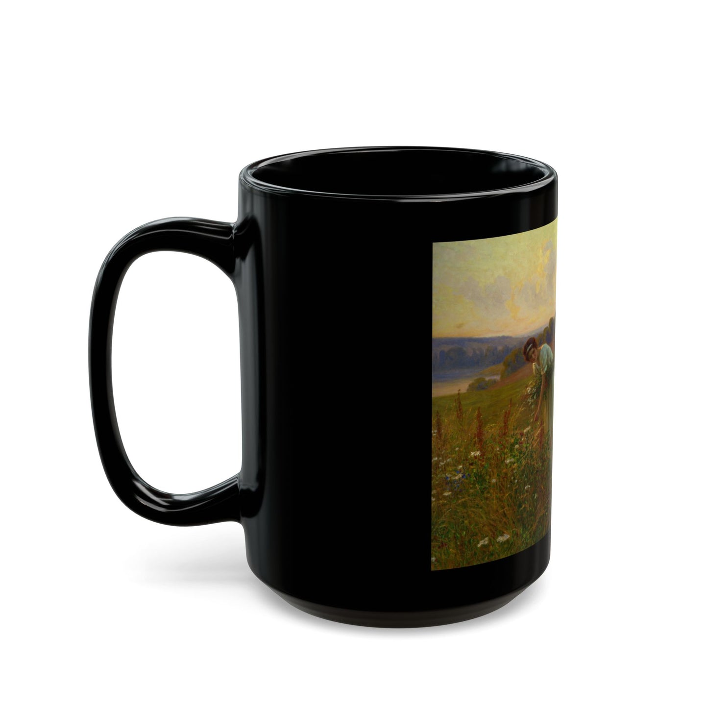 Leopold Franz Kowalski (1856-) A Summer Evening - Black Coffee Mug-Go Mug Yourself