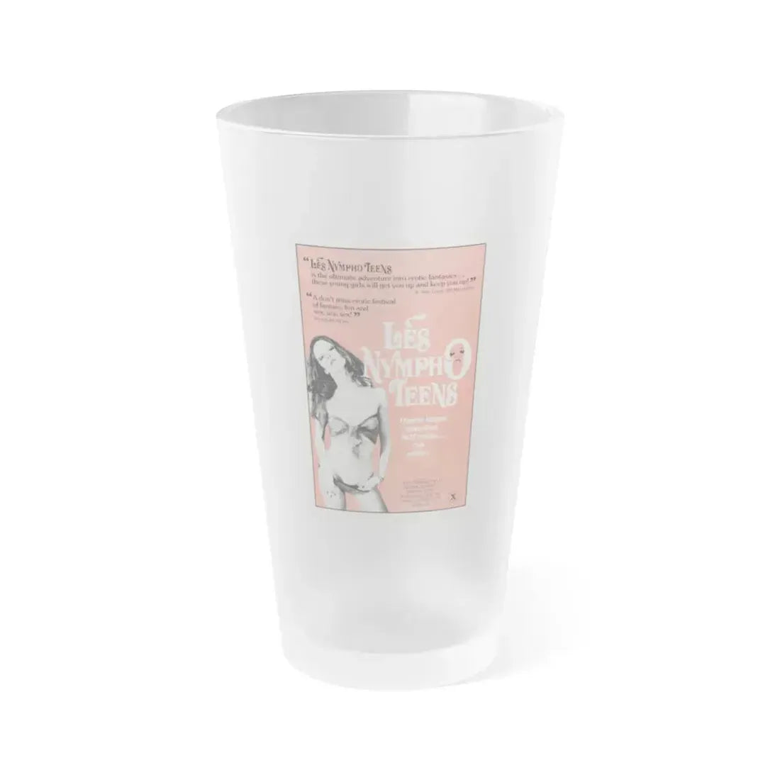 LES NYMPHO TEENS 1976 Movie Poster - Frosted Pint Glass 16oz 16oz Frosted - Go Mug Yourself