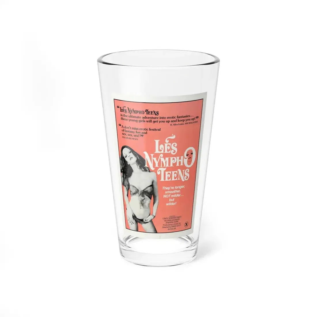 LES NYMPHO TEENS 1976 Movie Poster - Pint Glass 16oz 16oz - Go Mug Yourself