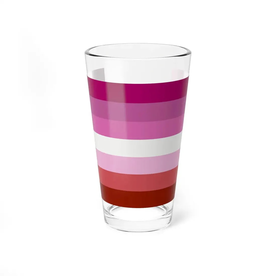 Lesbian Pride Flag - Pint Glass 16oz 16oz - Go Mug Yourself