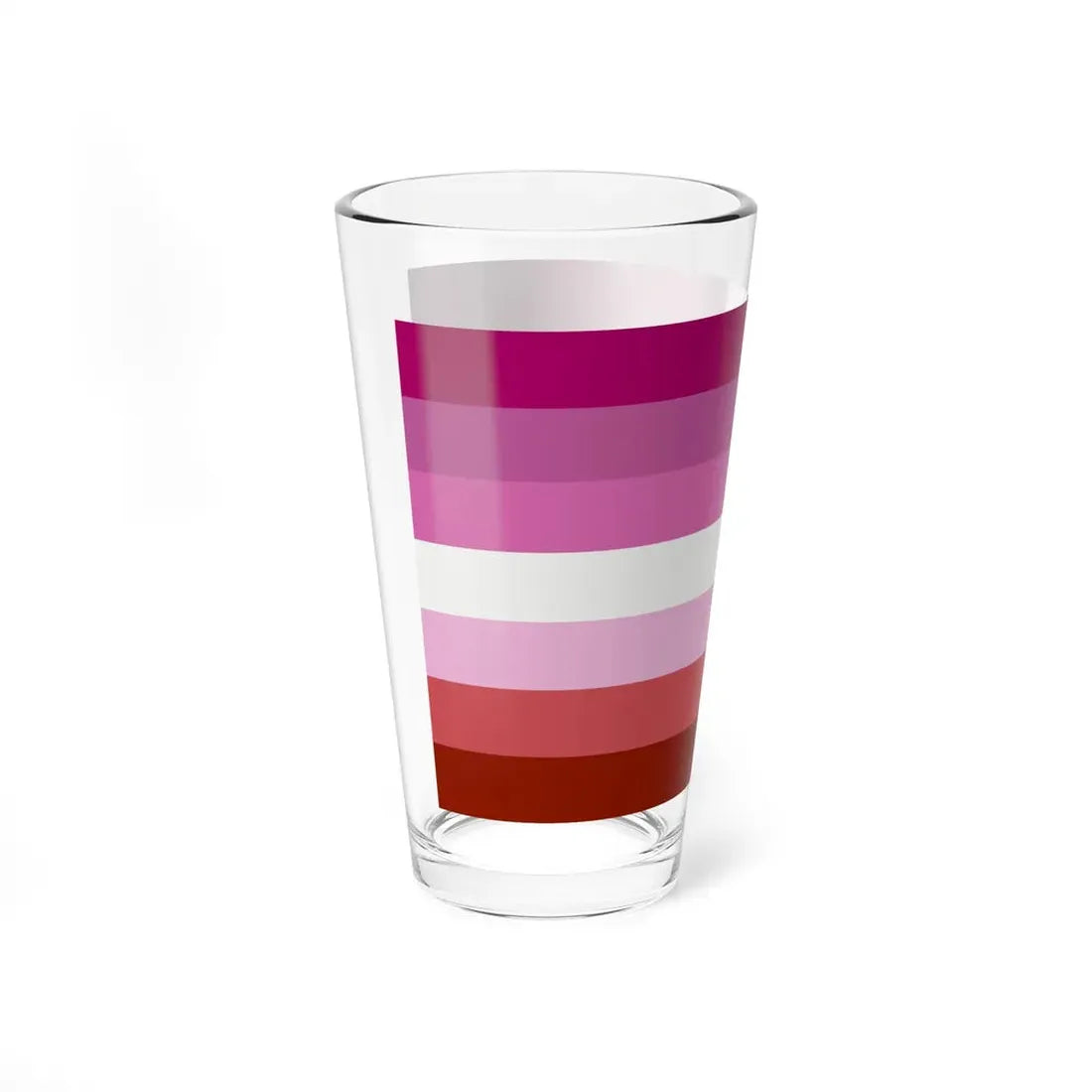 Lesbian Pride Flag - Pint Glass 16oz - Go Mug Yourself